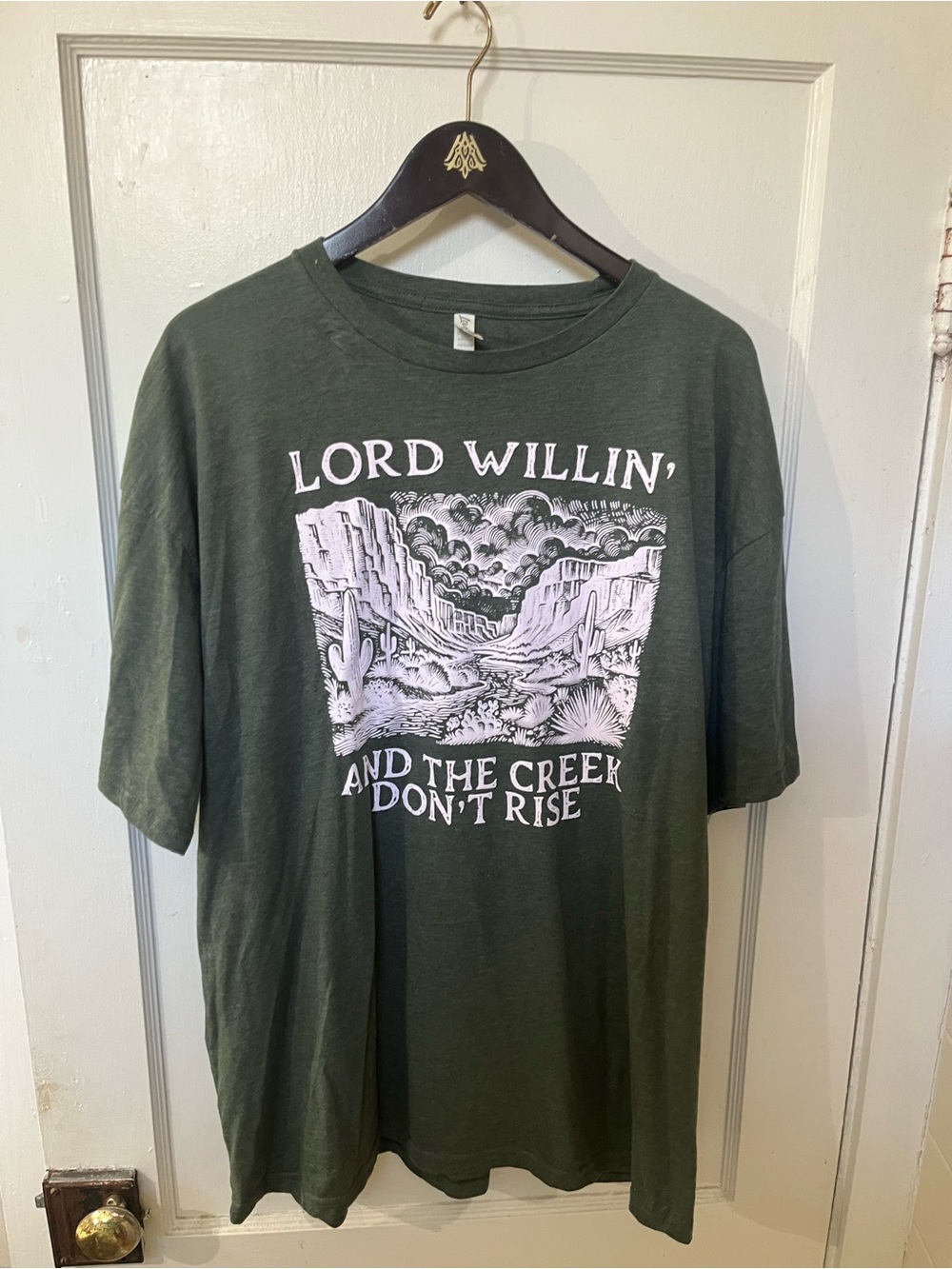 Unisex Graphic Tee 3XL Green Lord Willin Desert Cactus Country EUC